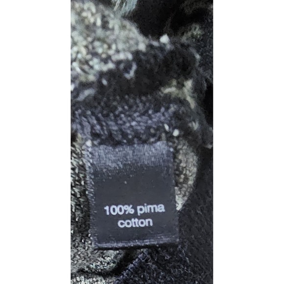 Peruvian Connection Kashmiri Pima Cotton Dress Gray Green Floral Jacquard XS - Picture 4 of 6